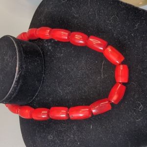 Handmade Ceramic Beads in Necklace